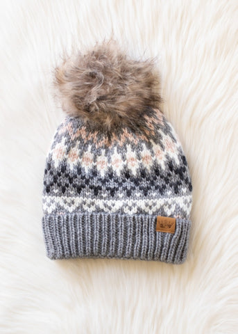 Glacier Knit Toque - Grey