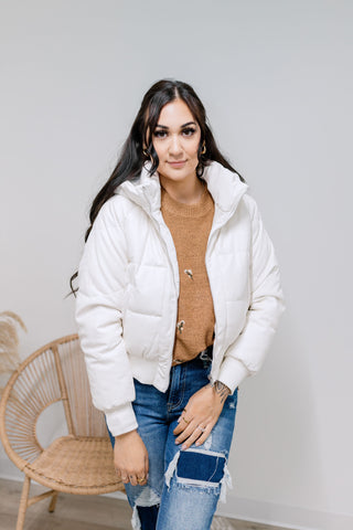 Kyleigh Puffer Coat - White