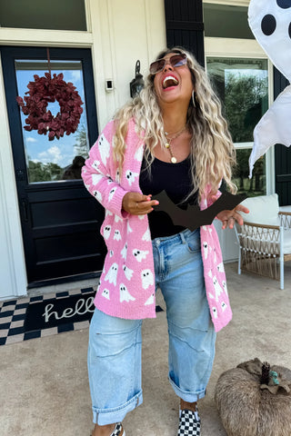 Cloud Cardigan - Pink Ghost