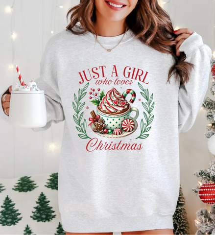 Just a Girl Who Loves Christmas Classic Crewneck
