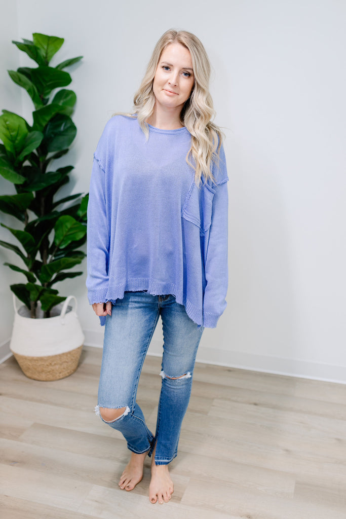 Eloise Sweater - Cornflower Blue