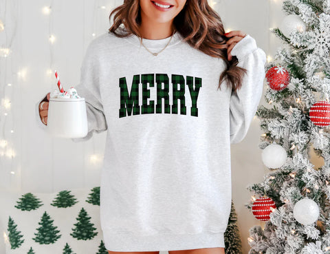 Merry Plaid Classic Crewneck