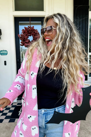 Cloud Cardigan - Pink Ghost