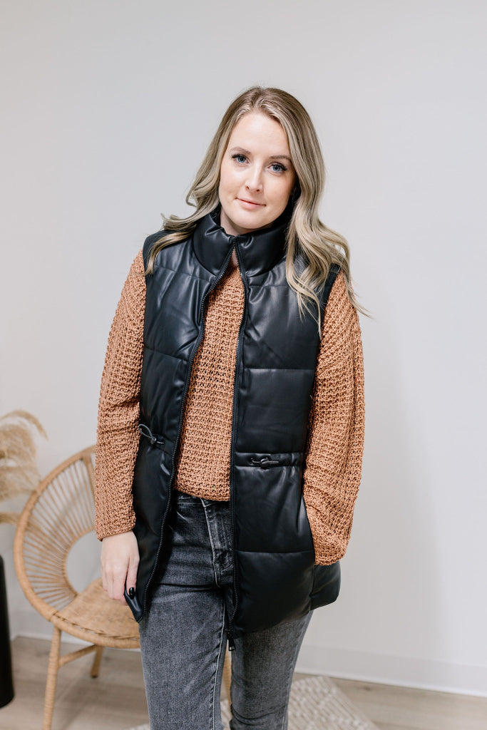 Faux Leather Vest