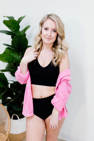 Kissed By the Sun Bikini Top - Black