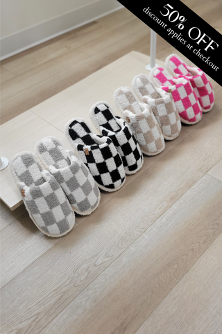 Checkered Slippers - MORE COLORS