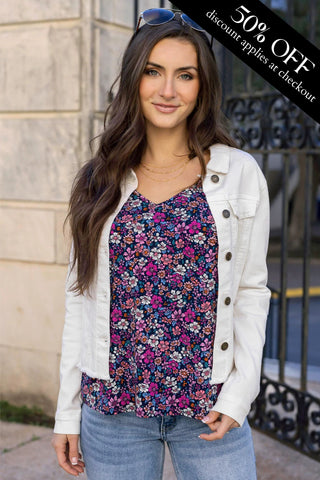 Grace & Lace | Soft Wash Denim Jacket - White*
