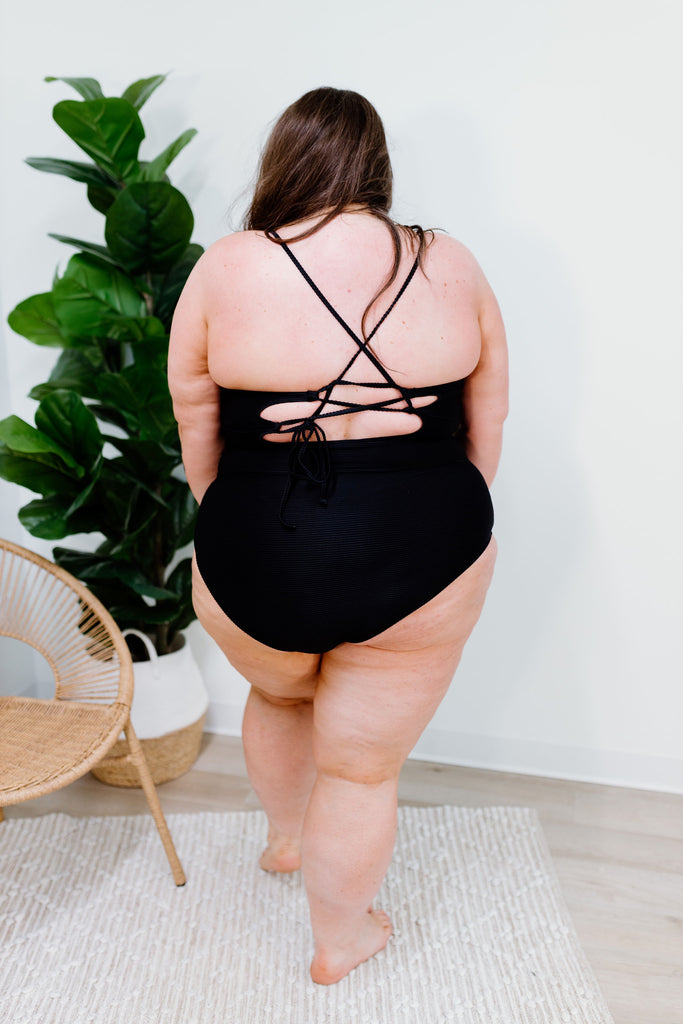 Summer at the Shore One Piece - Black