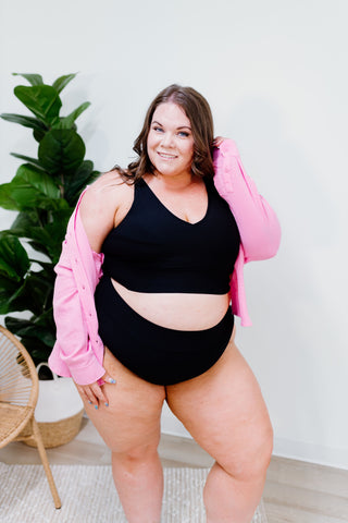 Ray of Sunshine Swim Bottoms - Black
