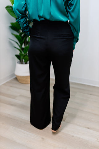 Simple Living Straight Leg Pants - Black