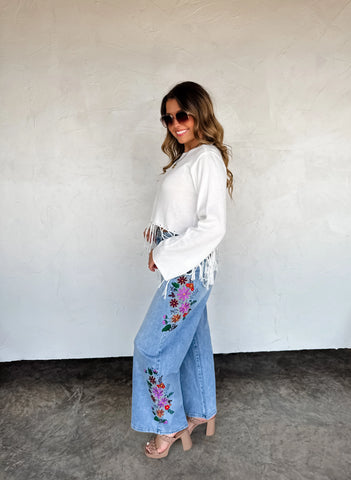 Evie Floral Embroidered Jeans