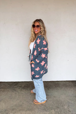 Cloud Cardigan - Blue Daisy