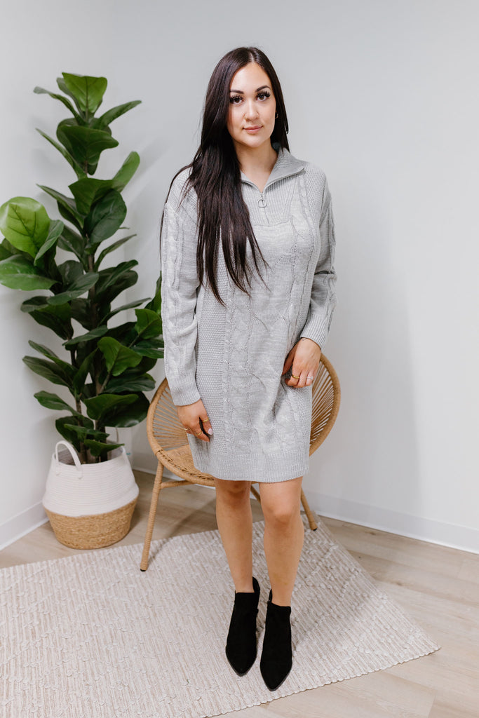 Zip online sweater dress