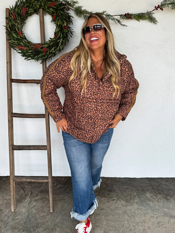 Peyton Puffer Jacket - Leopard