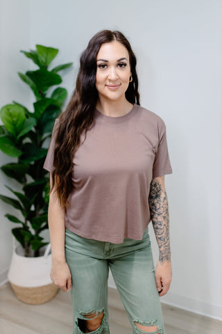 { DEX } Boxy Tee - Brown