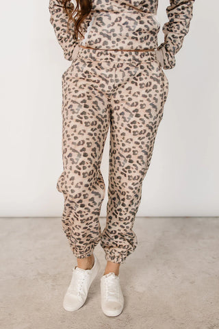 *Ampersand Ave* Comfort Zone Joggers - Leopard Lace