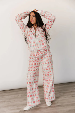 *Ampersand Ave* Comfort Zone FullZip Frosted Fairisle