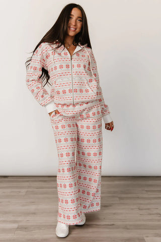 *Ampersand Ave* Comfort Zone FullZip Frosted Fairisle