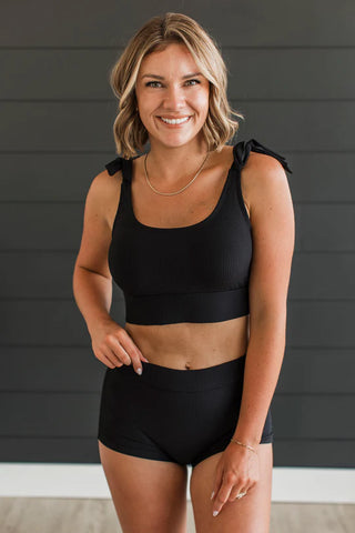 Coastal Cutie Ribbed Swim Shorts