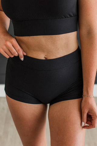 Coastal Cutie Ribbed Swim Shorts