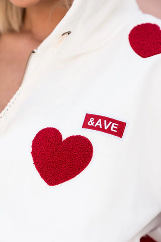 *Ampersand Ave* Comfort Zone FullZip - Heart Strings