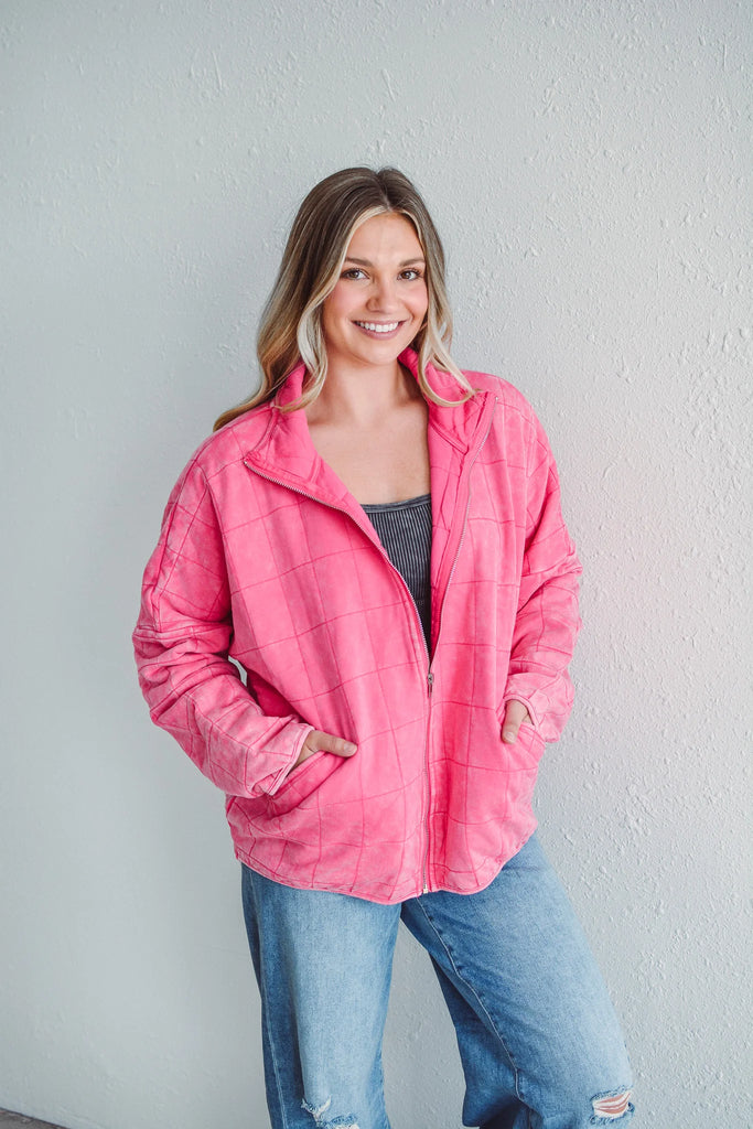 Brooke Quilted Coat - Bubblegum