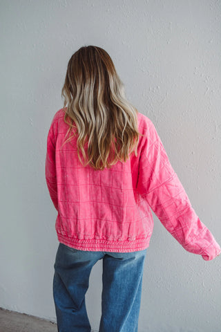 Brooke Quilted Coat - Bubblegum