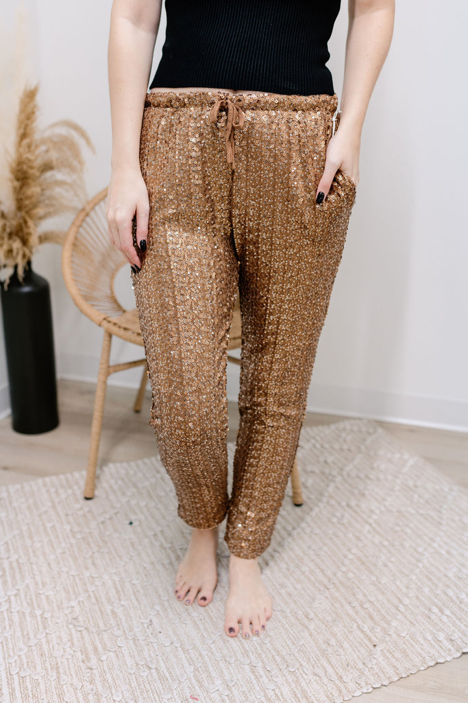 { DEX } Sequin Joggers