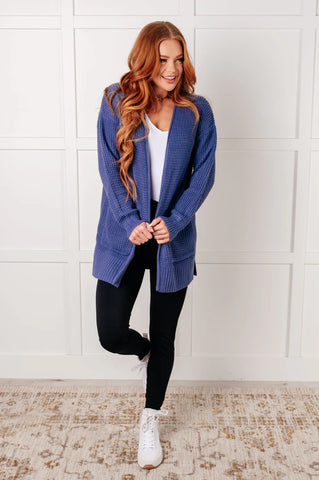 DOOR CRASHER! Charlie Cardigan - Stone Blue