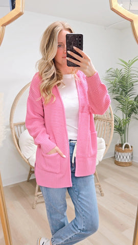 DOOR CRASHER! Charlie Cardigan - Pink