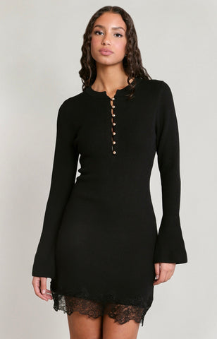 DEX Lace Hem Mini Dress