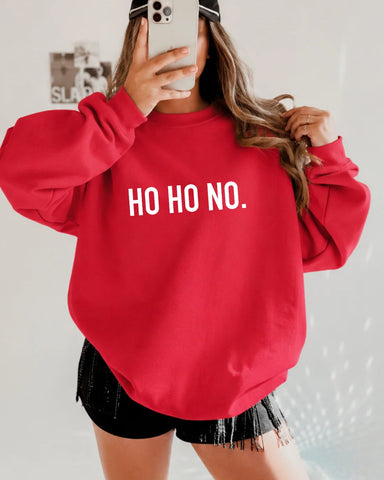 Ho Ho No Crewneck - Red