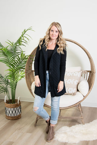 Ashlyn Quilted Vest - Plum