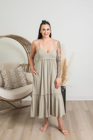 { Room 34 } Raw Edge Maxi Dress