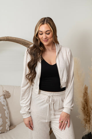 { DEX } Cropped Lounge Hoodie