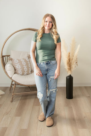 Signature Fitted Tee - Moss