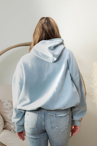 Daphne HalfZip Sweater - Denim Blue