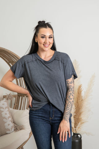 Basic B* Tee - Charcoal