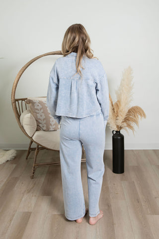 { DEX }  Denim Lounge Sweater