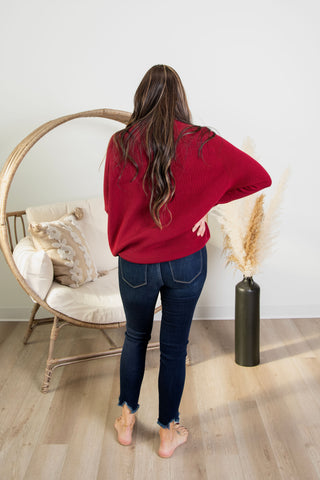 Kalli Ottoman Sweater - Cranberry