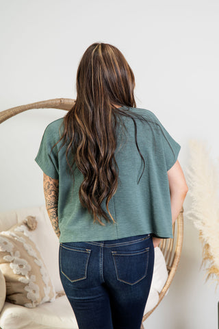 Jade Slouch Tee