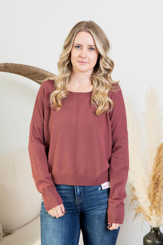 Sarah Softie Sweater - Brick