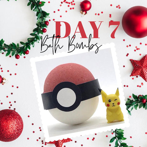 ~ DAY 7 - Pokeball Surprise Bath Bomb ~