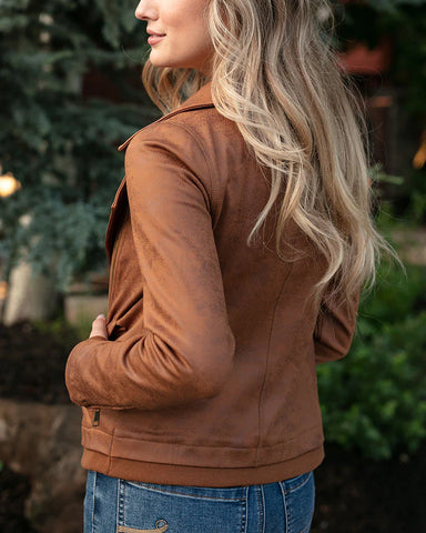 Grace & Lace | Move Free Moto Jacket - Cognac