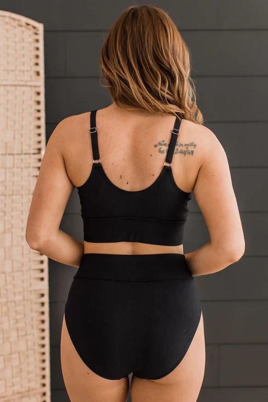Kissed By the Sun Bikini Top - Black