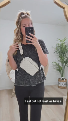 Quilted Crossbody Bag - Black