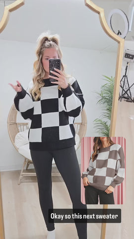 Check Me Out Sweater - Brown PREORDER