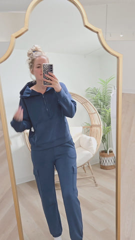 Butter Luxe Quarter Zip - Navy