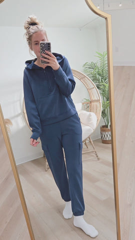 Butter Luxe Cargos - Navy