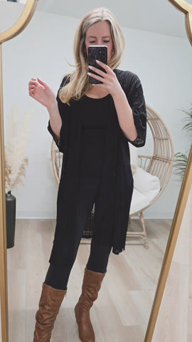 Picturesque Moments Duster - Black